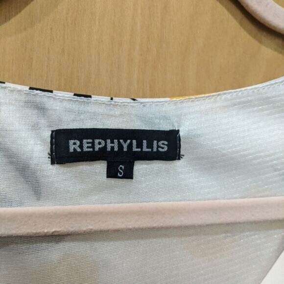 Olive Branch (Possibly Lemons) Long Sleeveless Maxi Sz S - Picture 5 of 7